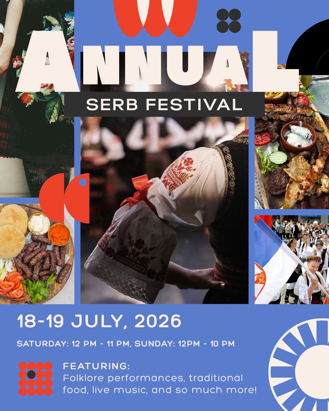 Annual Serb Festival at Saint Sava Cathedral, July 18 to 19, 2026, in Parma, Ohio